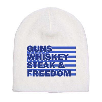 True American Guns Whiskey Steak Freedom Short Acrylic Beanie