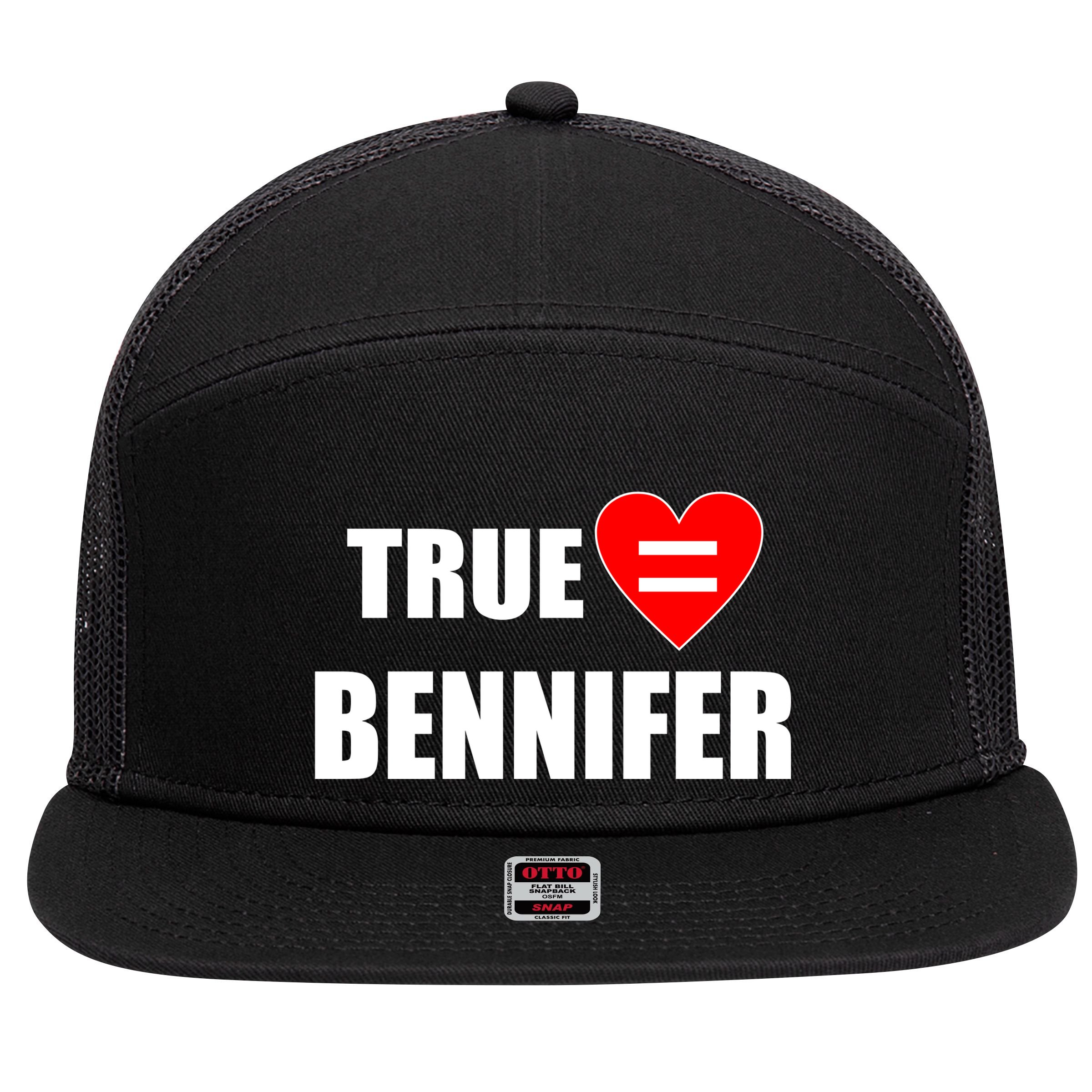 True Love Equals Bennifer 7 Panel Mesh Trucker Snapback Hat
