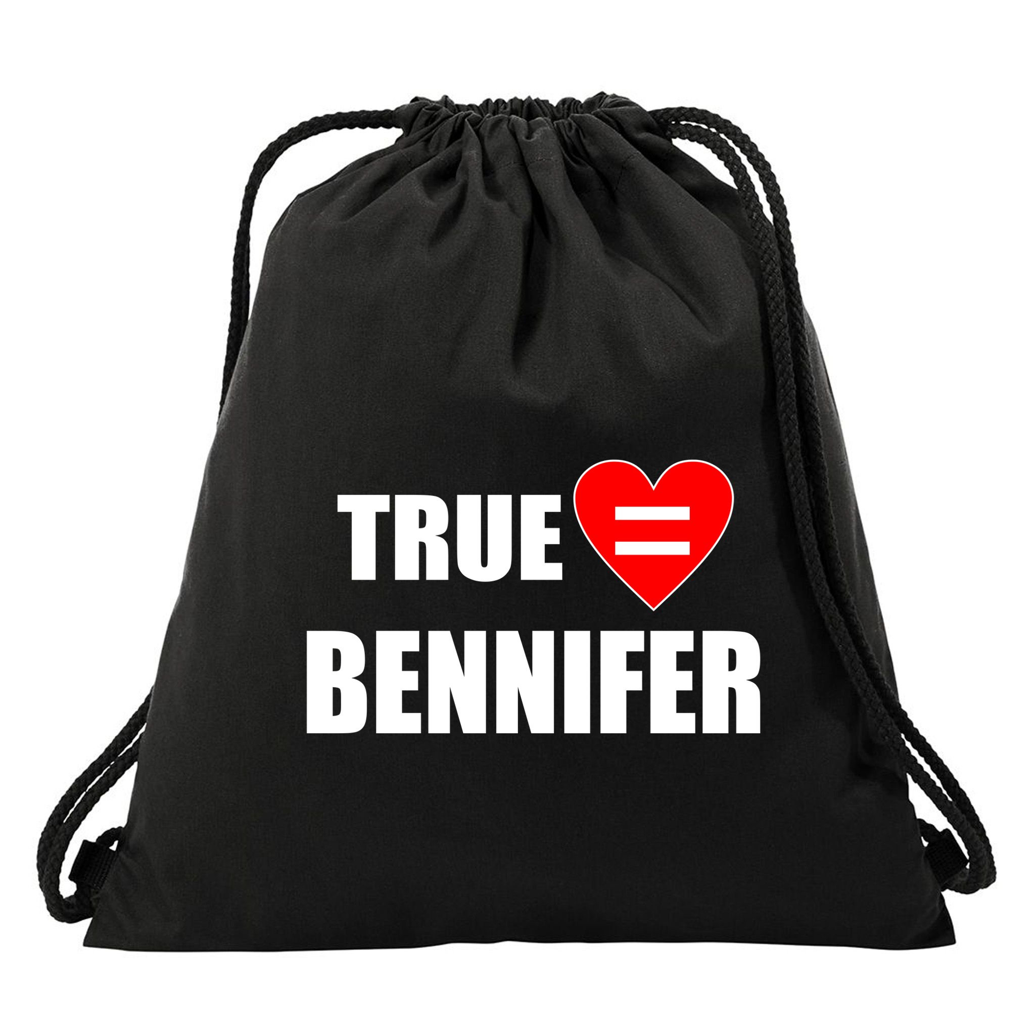 True Love Equals Bennifer Drawstring Bag
