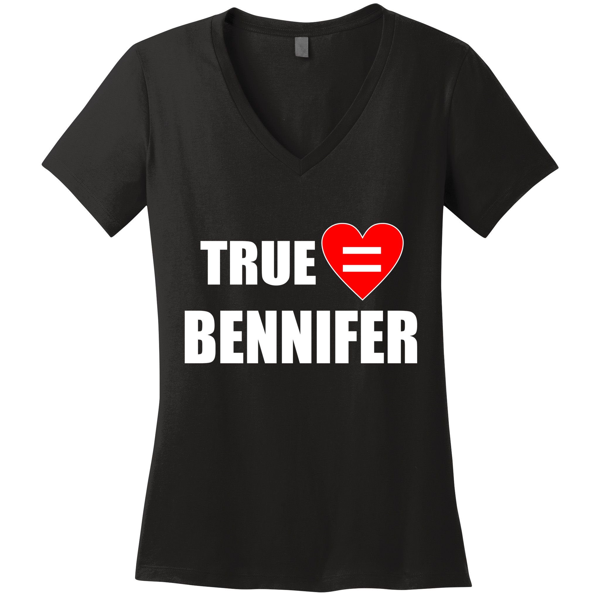 True Love Equals Bennifer Women's V-Neck T-Shirt