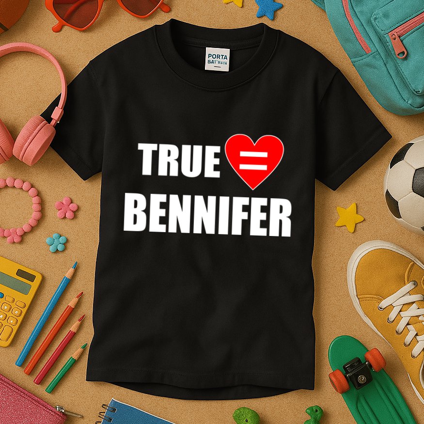 True Love Equals Bennifer Kids T-Shirt