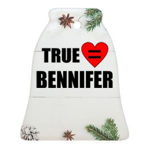 True Love Equals Bennifer Ceramic Bell Ornament