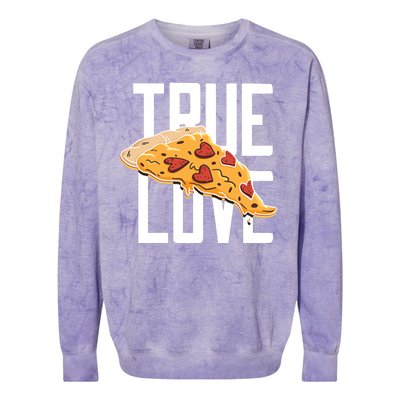 True Love Heart Pizza Colorblast Crewneck Sweatshirt