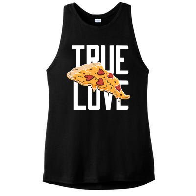 True Love Heart Pizza Ladies PosiCharge Tri-Blend Wicking Tank