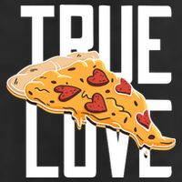 True Love Heart Pizza 7 Panel Mesh Trucker Snapback Hat