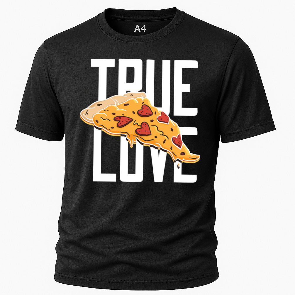 True Love Heart Pizza Cooling Performance Crew T-Shirt