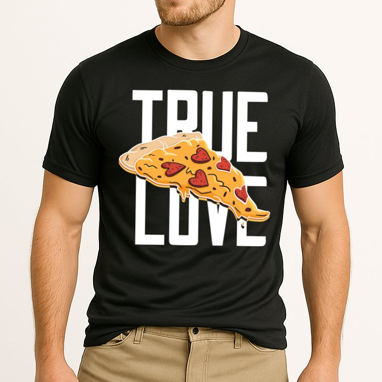 True Love Heart Pizza Cooling Performance Crew T-Shirt