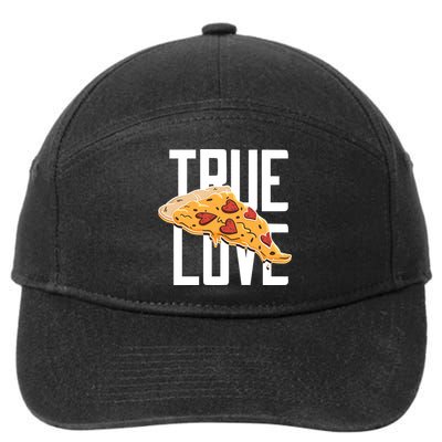 True Love Heart Pizza 7-Panel Snapback Hat