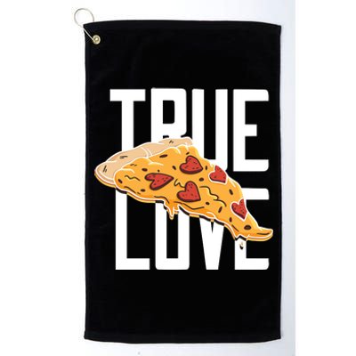 True Love Heart Pizza Platinum Collection Golf Towel