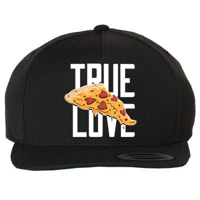 True Love Heart Pizza Wool Snapback Cap