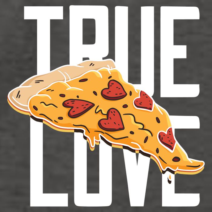 True Love Heart Pizza Vector Backpack