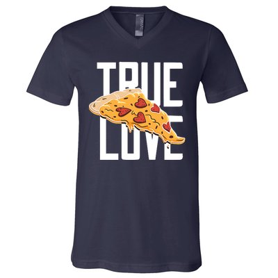 True Love Heart Pizza V-Neck T-Shirt