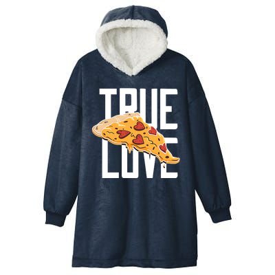 True Love Heart Pizza Hooded Wearable Blanket