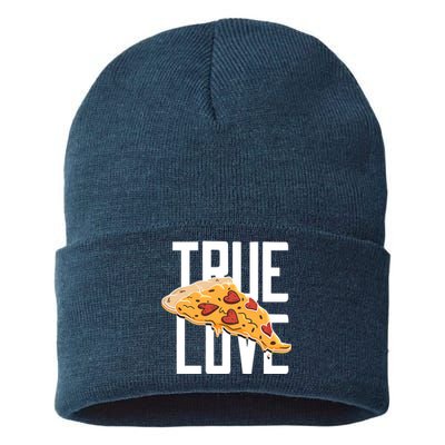 True Love Heart Pizza Sustainable Knit Beanie