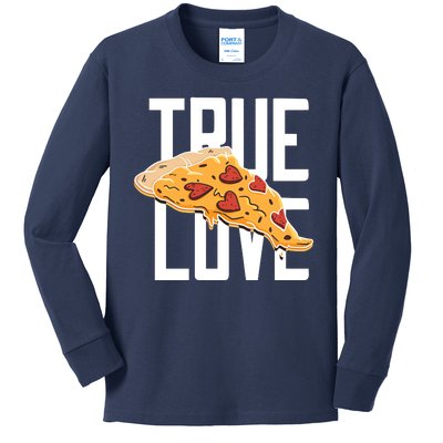 True Love Heart Pizza Kids Long Sleeve Shirt