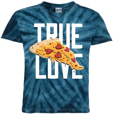 True Love Heart Pizza Kids Tie-Dye T-Shirt