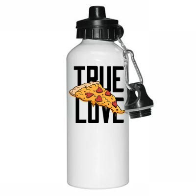 True Love Heart Pizza Aluminum Water Bottle