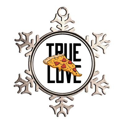 True Love Heart Pizza Metallic Star Ornament