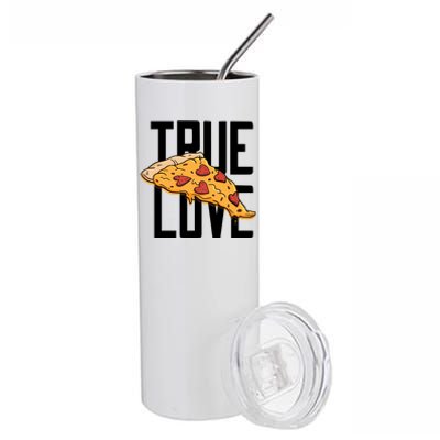 True Love Heart Pizza Stainless Steel Tumbler