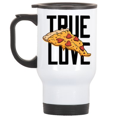 True Love Heart Pizza Stainless Steel Travel Mug