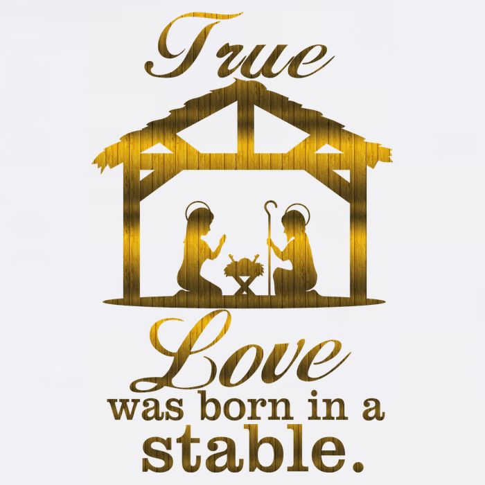 True Love Was Born In A Stable Garment-Dyed Sweatshirt