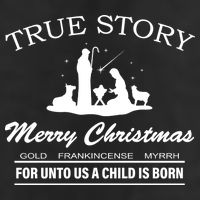 True Story Merry Christmas Jesus Christ  Cool Comfort Performance Bucket Hat