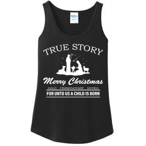 True Story Merry Christmas Jesus Christ  Ladies Essential Tank