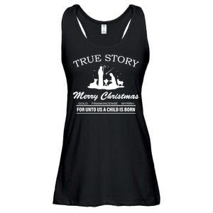 True Story Merry Christmas Jesus Christ  Ladies Essential Flowy Tank