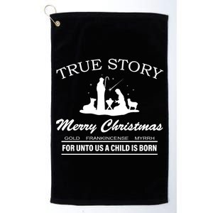 True Story Merry Christmas Jesus Christ  Platinum Collection Golf Towel