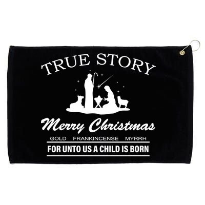 True Story Merry Christmas Jesus Christ  Grommeted Golf Towel