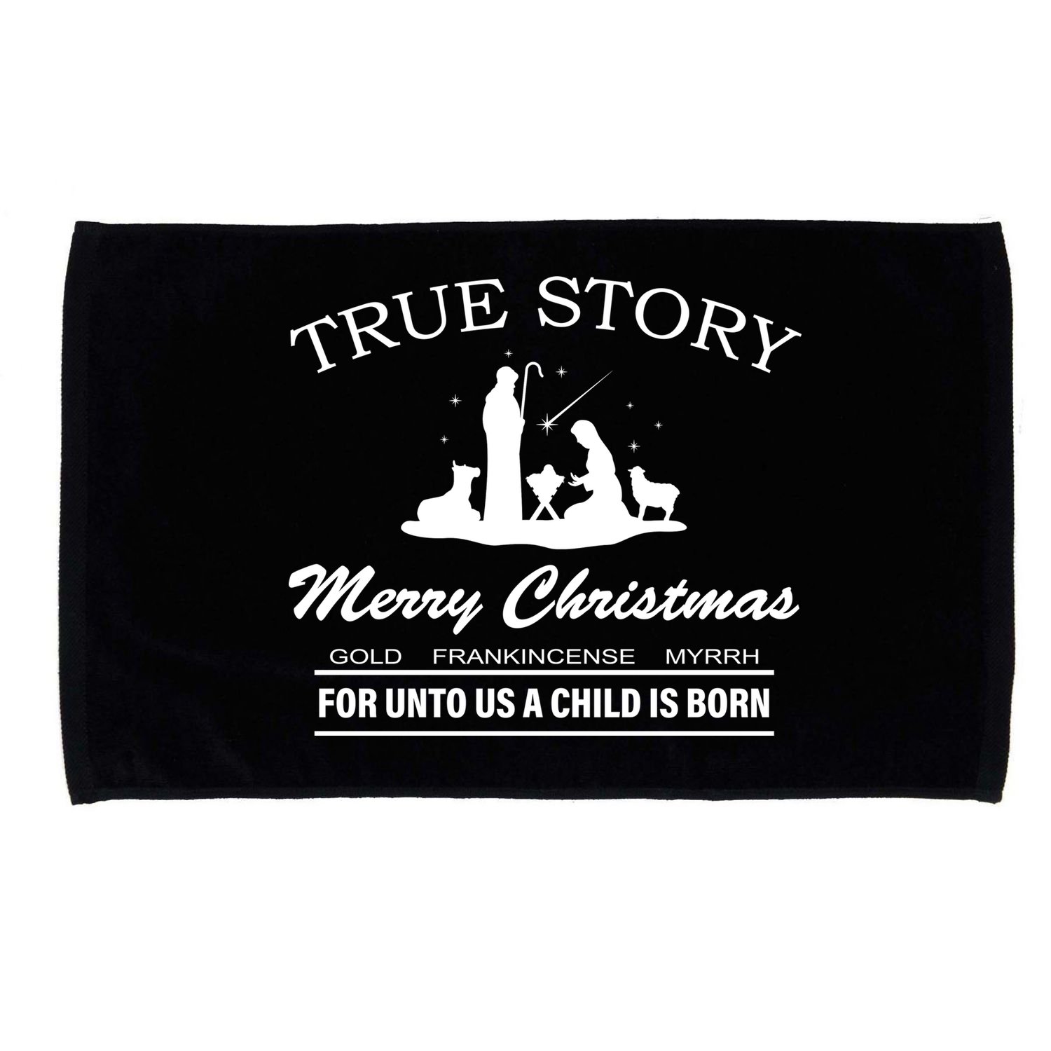 True Story Merry Christmas Jesus Christ  Microfiber Hand Towel