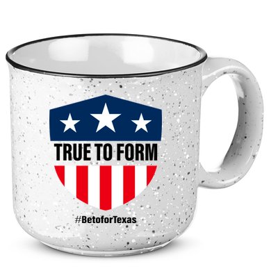 True To Form Beto for Texas American Shield 15oz Campfire Ceramic Mug