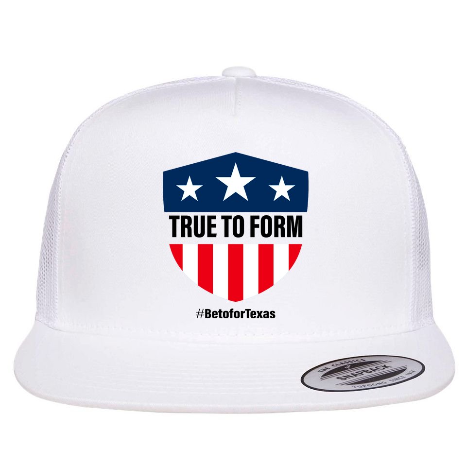 True To Form Beto for Texas American Shield Flat Bill Trucker Hat
