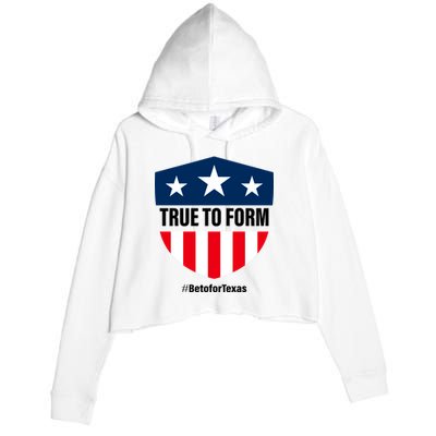 True To Form Beto for Texas American Shield Crop Fleece Hoodie