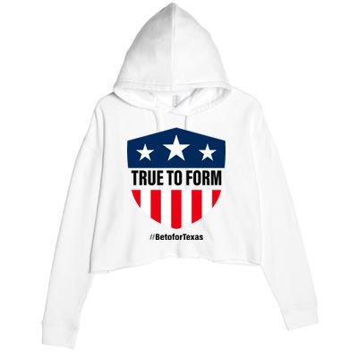 True To Form Beto for Texas American Shield Crop Fleece Hoodie