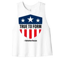 True To Form Beto for Texas American Shield Women's Racerback Cropped Tank