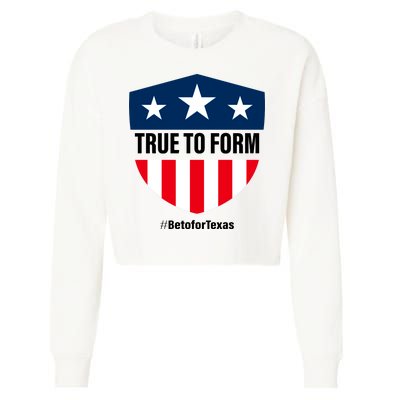 True To Form Beto for Texas American Shield Cropped Pullover Crew