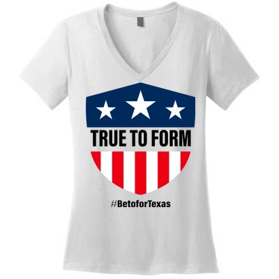 True To Form Beto for Texas American Shield Women's V-Neck T-Shirt