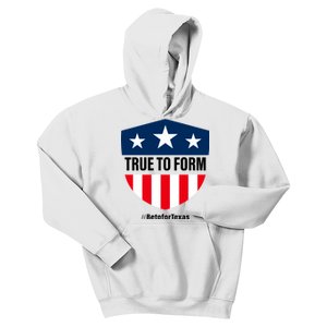 True To Form Beto for Texas American Shield Kids Hoodie