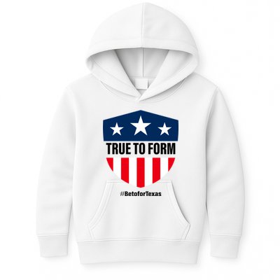 True To Form Beto for Texas American Shield Kids Hoodie