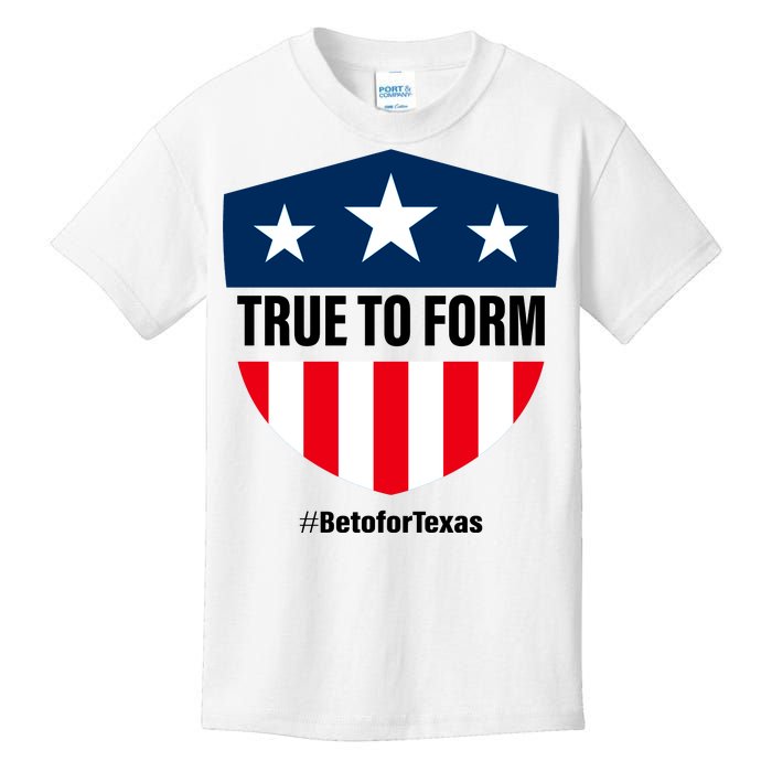 True To Form Beto for Texas American Shield Kids T-Shirt