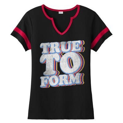 True To Form Retro Beto Ladies Halftime Notch Neck Tee