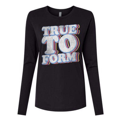 True To Form Retro Beto Womens Cotton Relaxed Long Sleeve T-Shirt