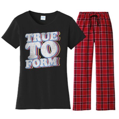 True To Form Retro Beto Women's Flannel Pajama Set