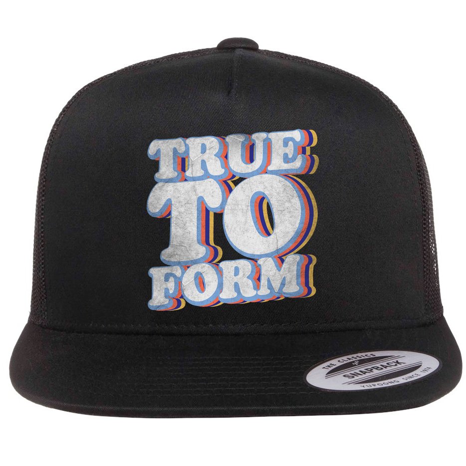 True To Form Retro Beto Flat Bill Trucker Hat