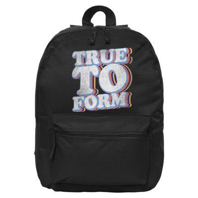 True To Form Retro Beto 16 in Basic Backpack