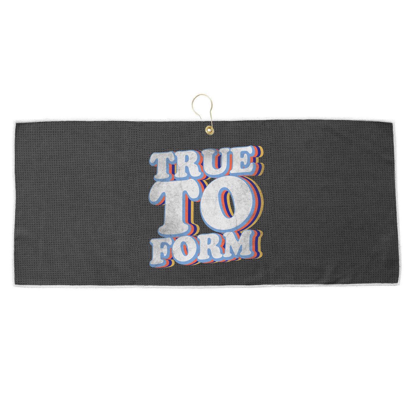 True To Form Retro Beto Large Microfiber Waffle Golf Towel