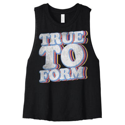 True To Form Retro Beto Women's Racerback Cropped Tank