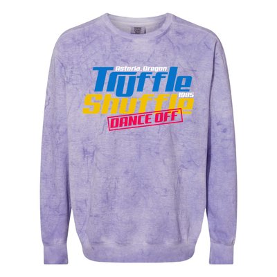 Truffle Shuffle Dance Off 1985 Colorblast Crewneck Sweatshirt