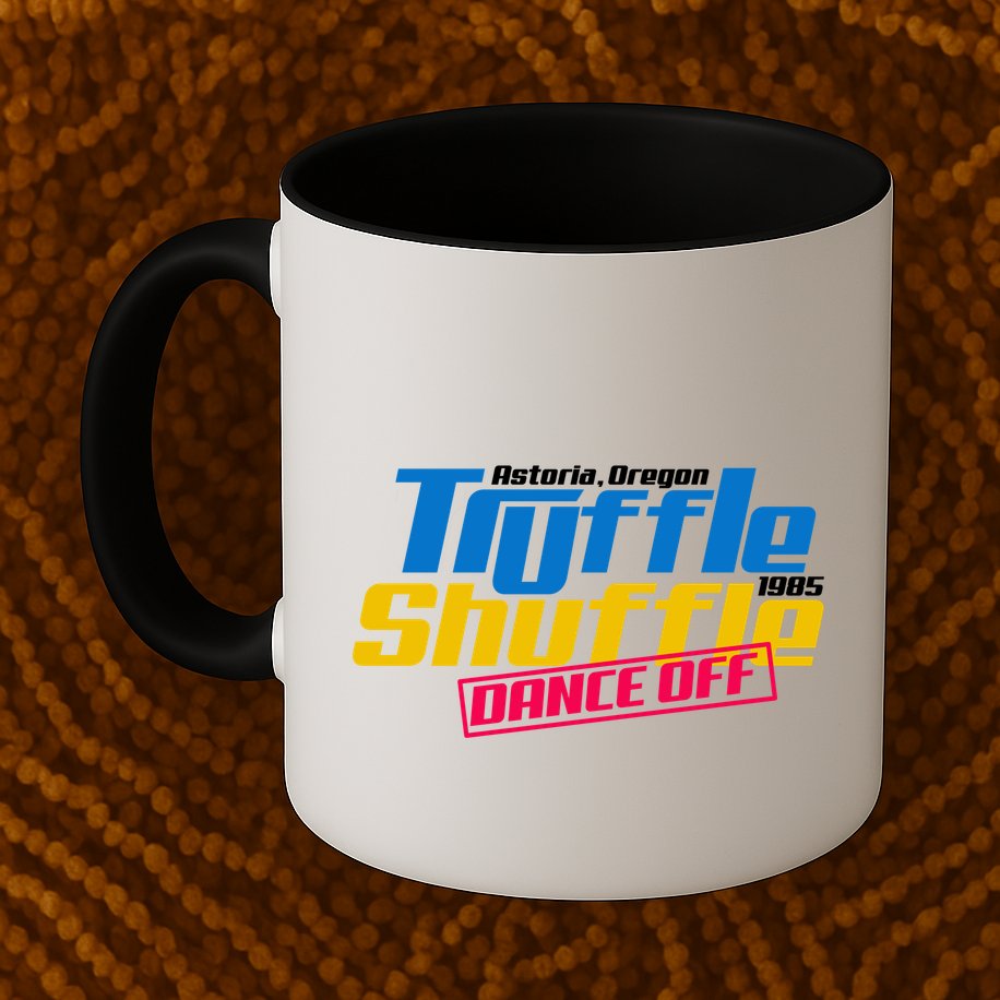 Truffle Shuffle Dance Off 1985 Mug